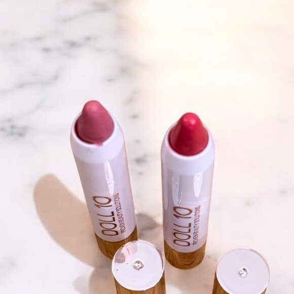 DOLL 10 Lip Crayon Bundle X2 Full Size Be Fearless & No Boundaries Shades - Picture 6 of 6